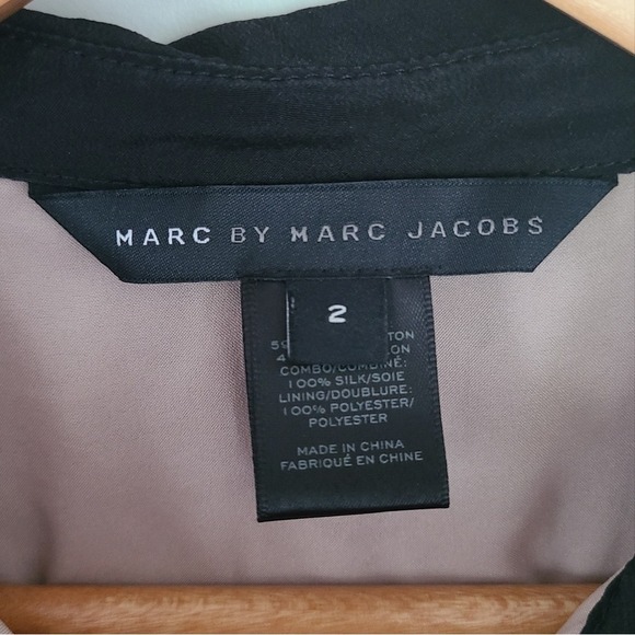 Marc By Marc Jacobs Black Tan Lace Illusion Silk Romper‎ 2 - Picture 5 of 6